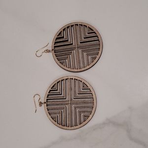 Diamonds Are Evil laser-cut wood geometric 2" earrings